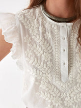 Carica l'immagine nel visualizzatore di Gallery, CAMICIA ASHANTI - CHIKAN BIANCO